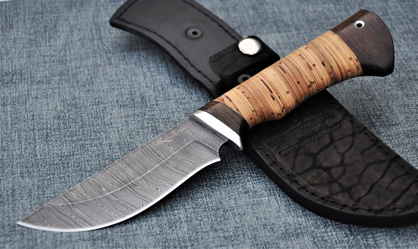 Damast Damaszener Stahl OutdoorMesser Nazarov Knives Handarbeit HRC62 Койот
