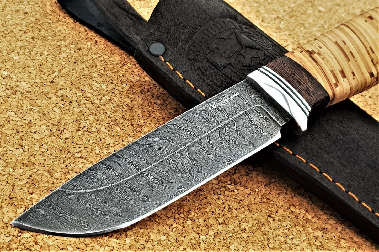 Damast Stahl Outdoor JagdMesser Nazarov Knives Russland Handarbeit HRC62 Путник