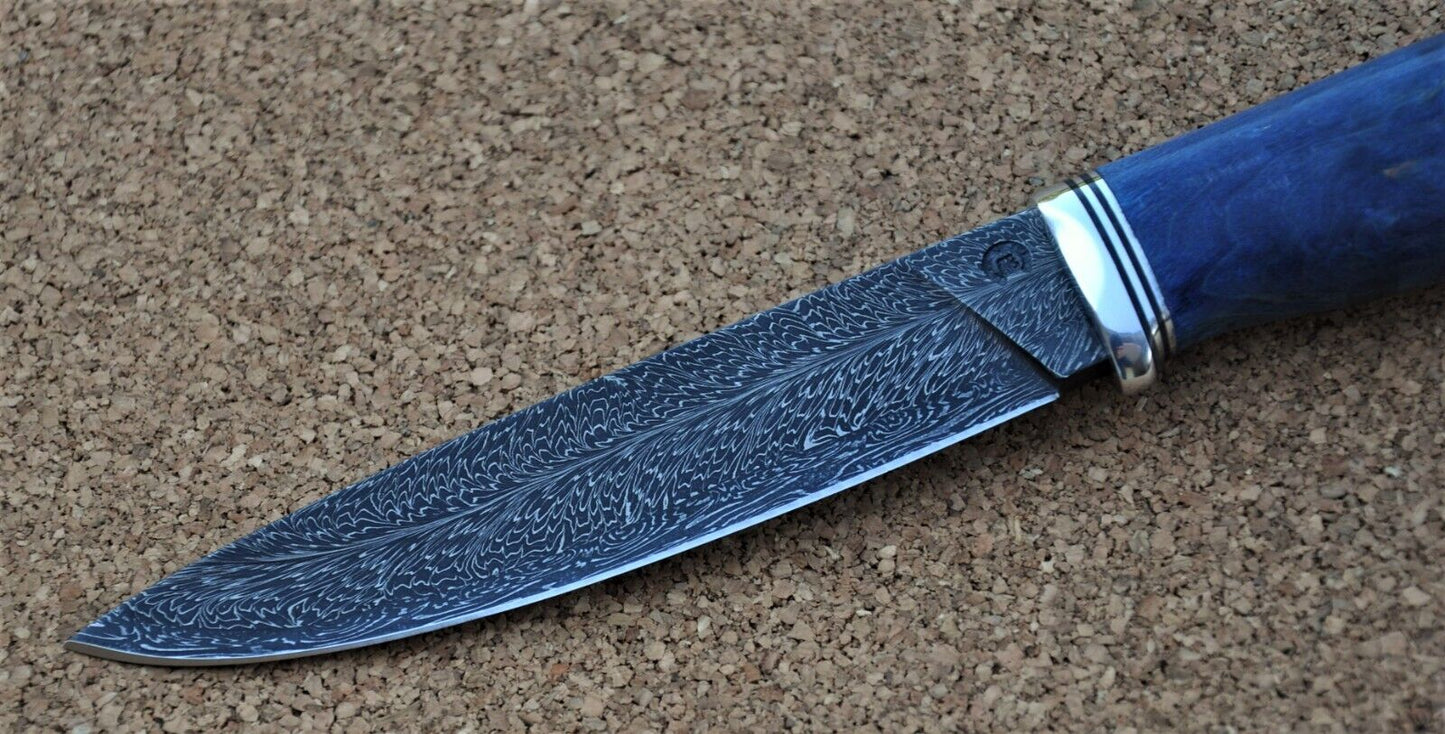 Nazarov Knives Russland Mosaik Damast Stahl Outdoor JagdMesser Handarbeit HRC62