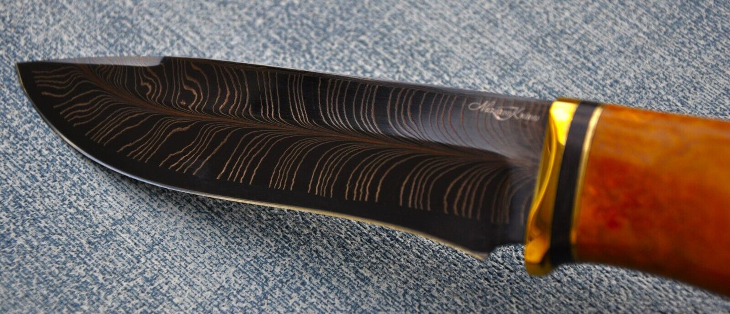 Nazarov Knives Russland Mosaik Damast Stahl OutdoorJagd Messer Handarbeit HRC62