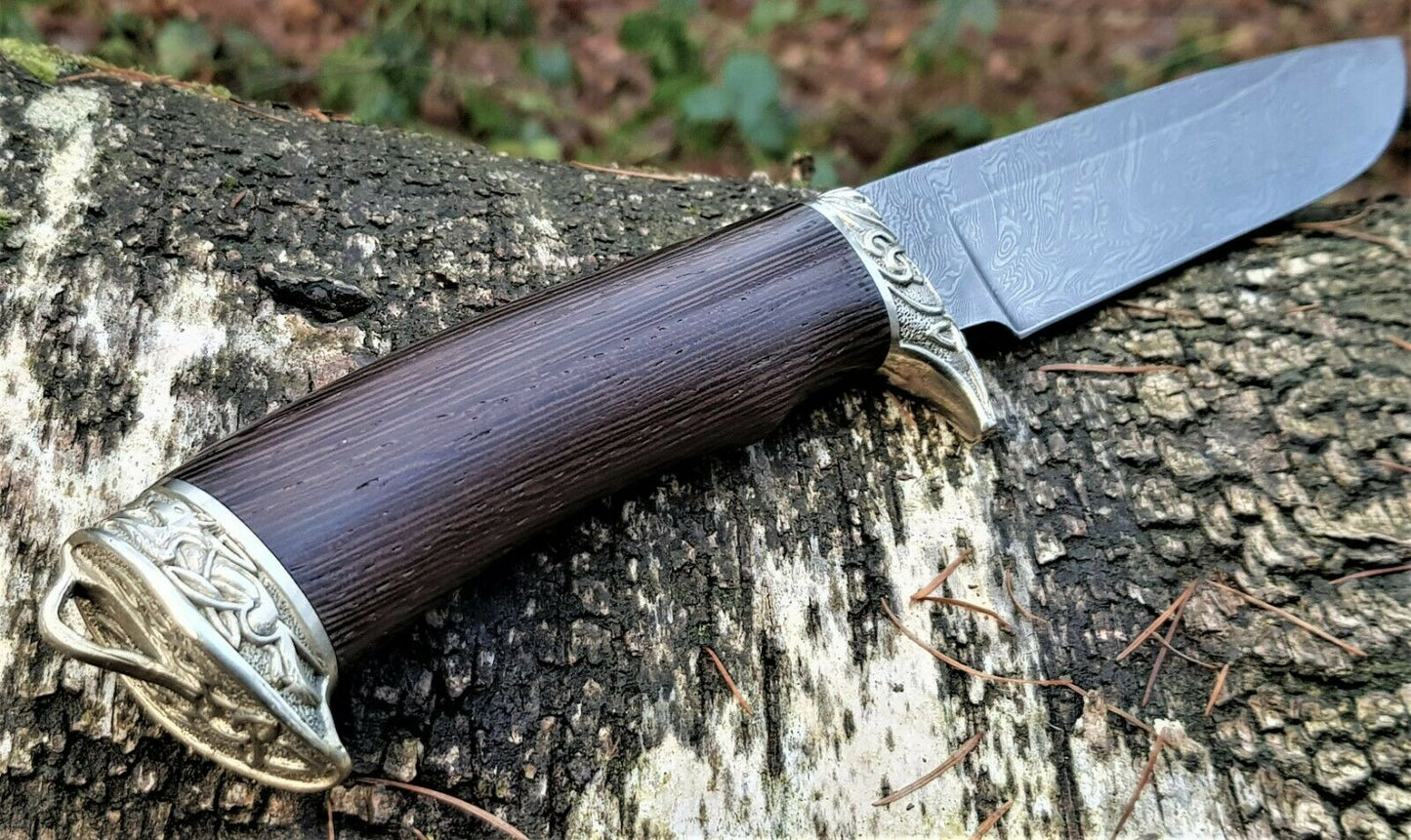 A.Marushin Outdoor Jagdmesser Damaszener Stahl Handarbeit