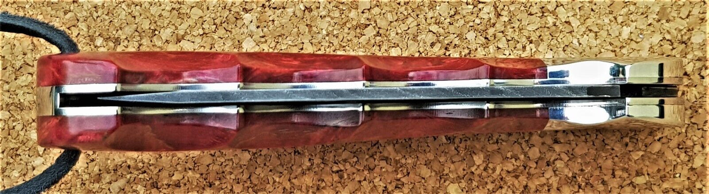 Damast Stahl Outdoor Klappmesser Handarbeit Nazarov Knives Russland HRC62 Орёл