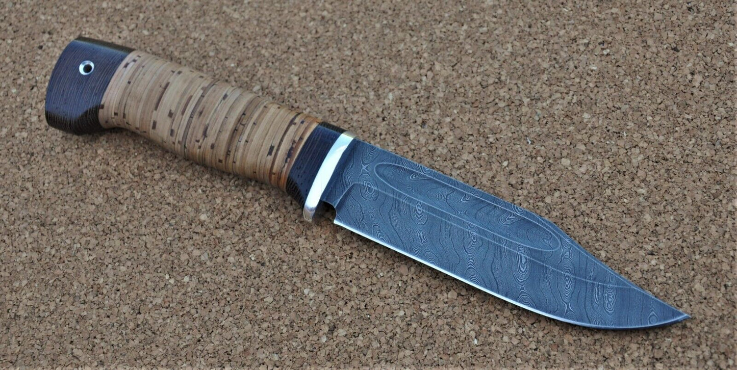Damaszener Stahl Outdoor Jagdmesser Nazarov Knives Handarbeit