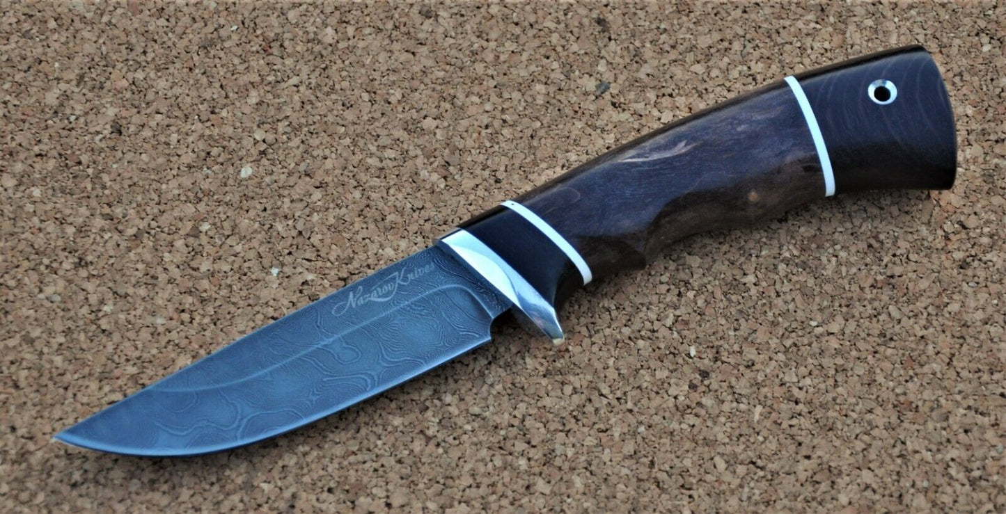 Damaszener Stahl Outdoor Jagdmesser Nazarov Knives Handarbeit
