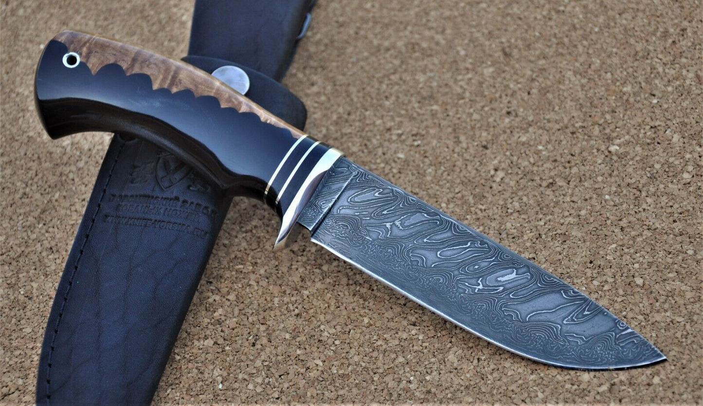 Mosaik Damast Stahl Outdoor Jagd Messer Nazarov Knives Handarbeit HRC62 Нептун