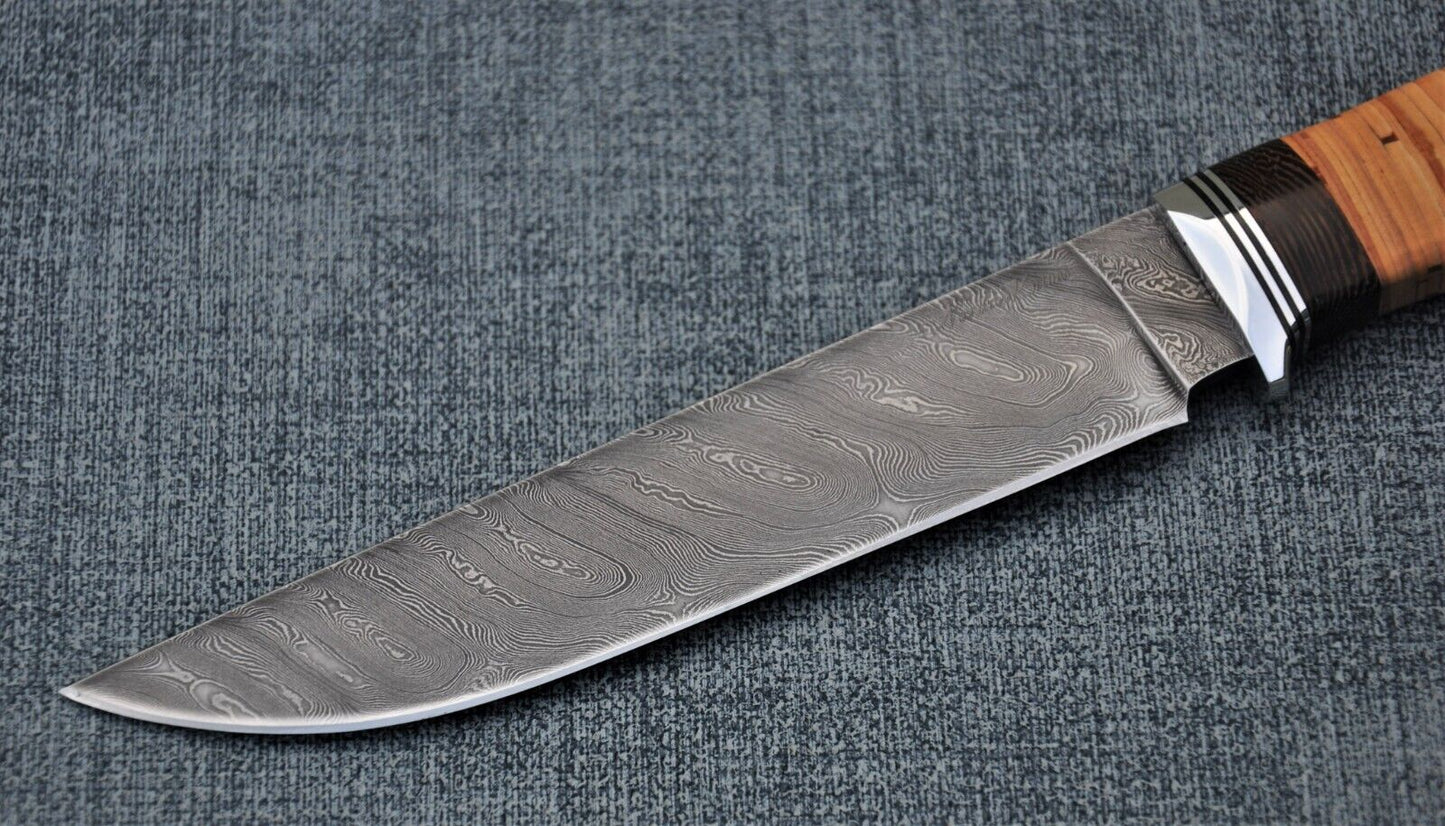 Damast Damaszener Stahl OutdoorMesser Nazarov Knives Handarbeit HRC62 Засапожн