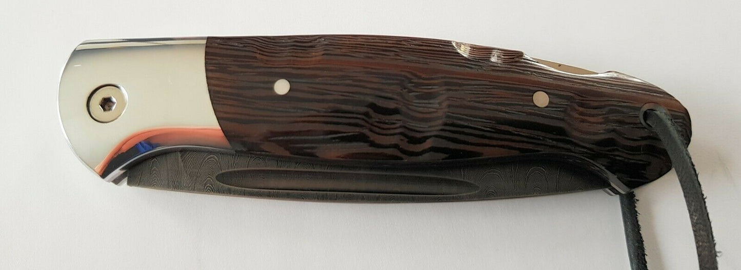 Nazarov Knives Russland Damast Stahl Outdoor Сова Klappmesser Handarbeit HRC62
