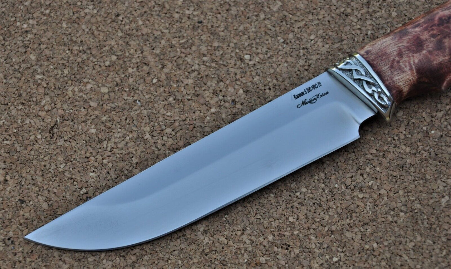 S390 Stahl ROSTFREI Outdoor Messer Nazarov Knives Handarbeit HRC70 Овод