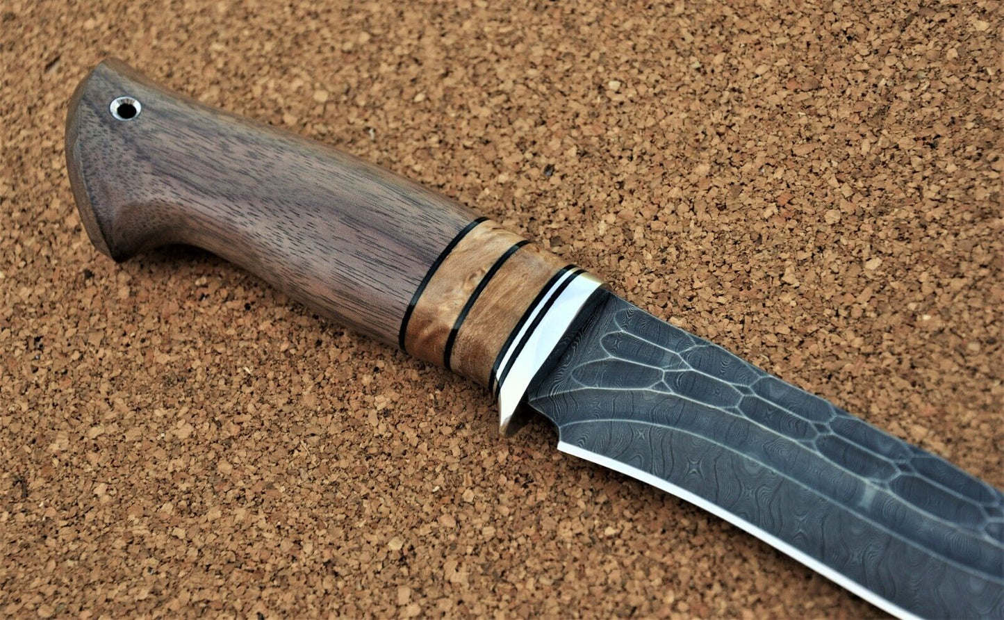 Damaszener Stahl Outdoor Jagd Damast Messer Nazarov Knives Handarbeit HRC62