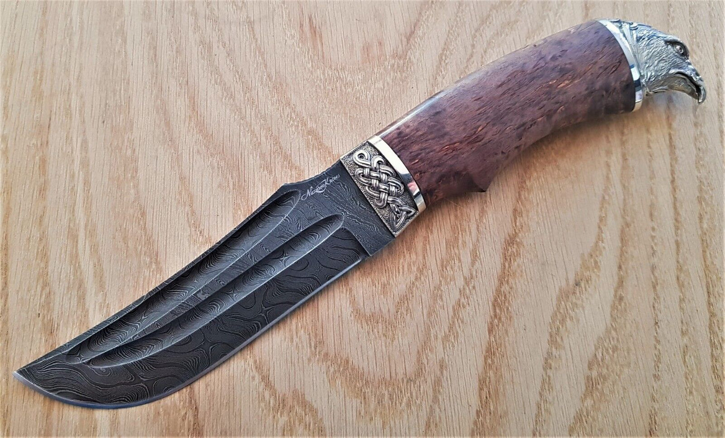 Damaszener Stahl Outdoor Damast Messer Nazarov Knives Handarbeit HRC62 Коршун