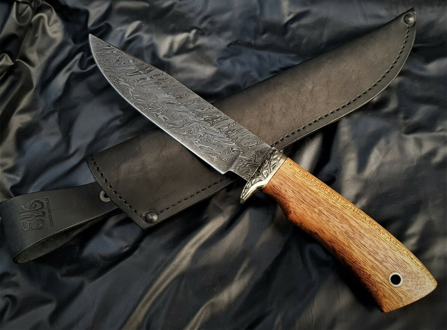 A.Marushin Outdoor Jagd Messer Damaszener Stahl Handarbeit
