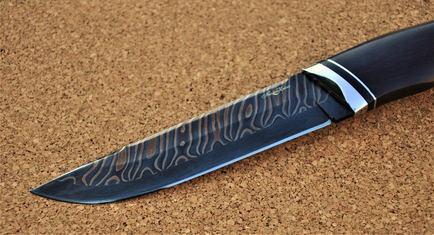 Nazarov Knives Russland Mosaik DamastStahl Outdoor Jagd Messer Handarbeit HRC62