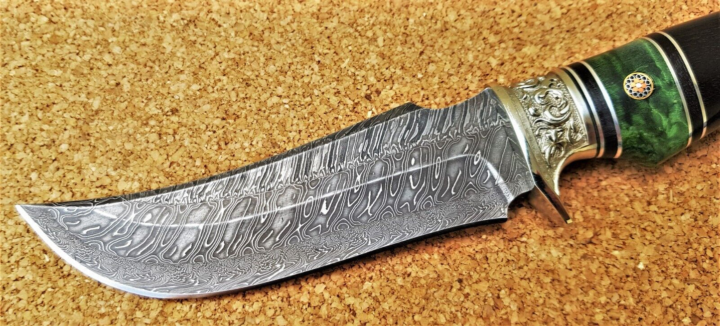 Nazarov Knives Russland Mosaik Damast Stahl Outdoor JagdMesser Handarbeit HRC62
