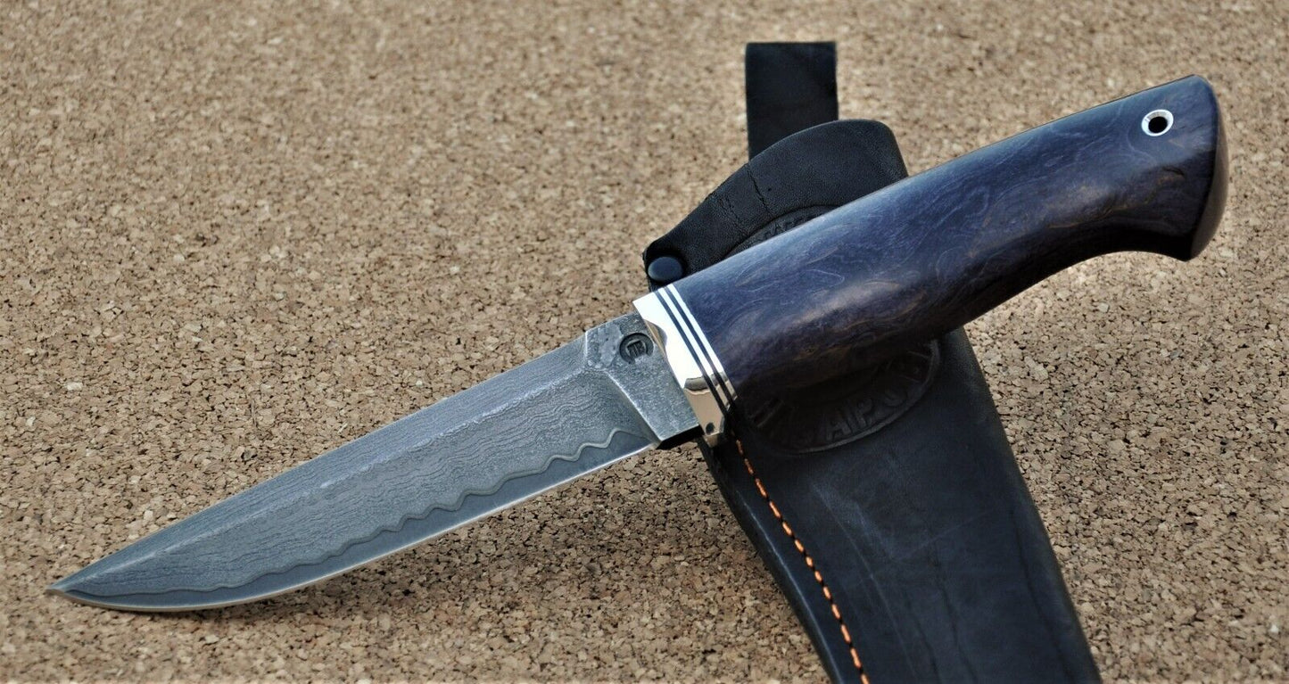 Nazarov Knives Russland San Mai DamastStahl Outdoor JagdMesser Handarbeit HRC62