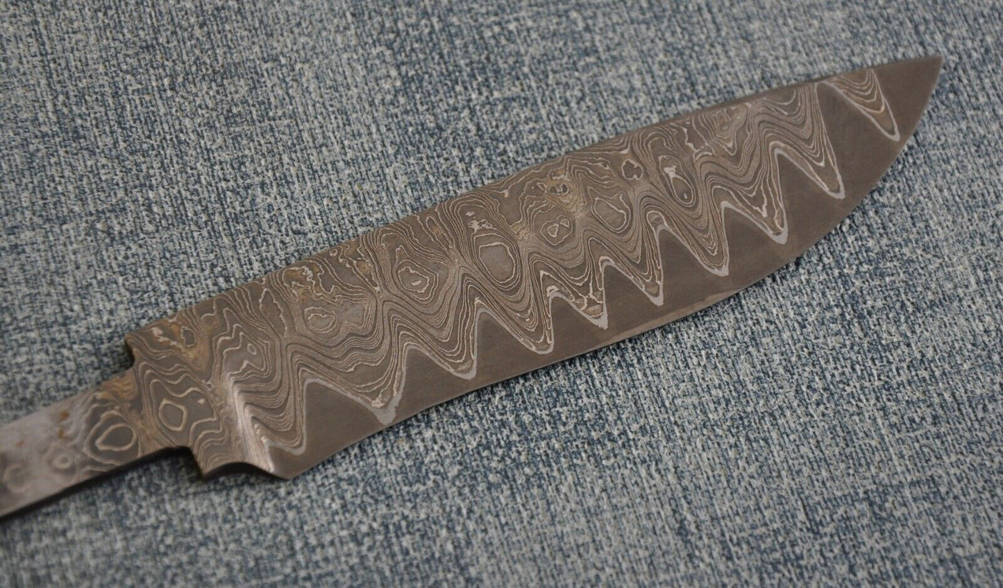 A.Marushin Damaszener Stahl Outdoor Jagdmesser Klinge San Mai Laminat Technik