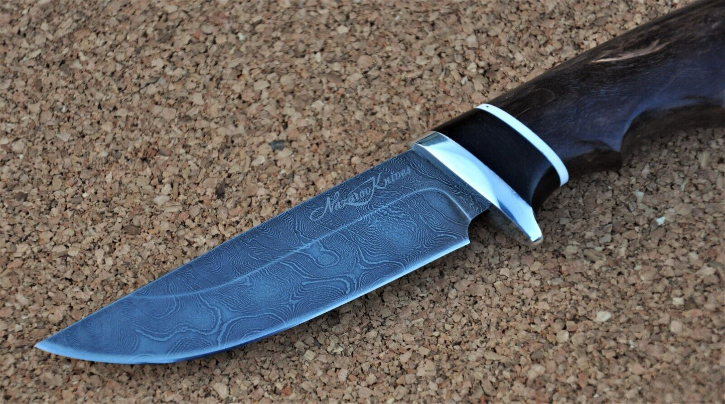 Damaszener Stahl Outdoor Jagdmesser Nazarov Knives Handarbeit