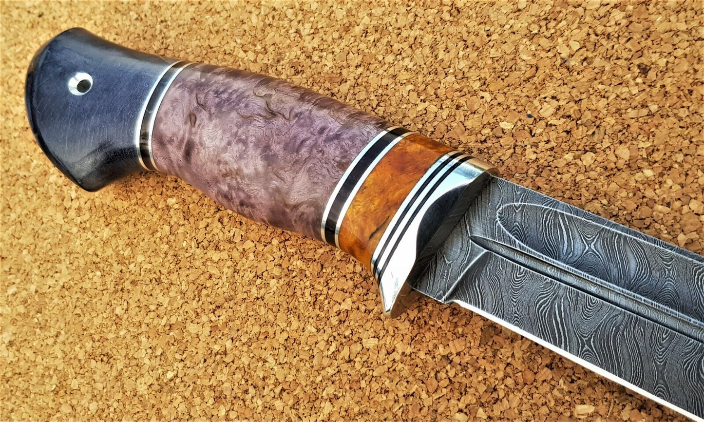Damaszener Stahl Outdoor Jagd Damast Messer Nazarov Knives Handarbeit HRC62