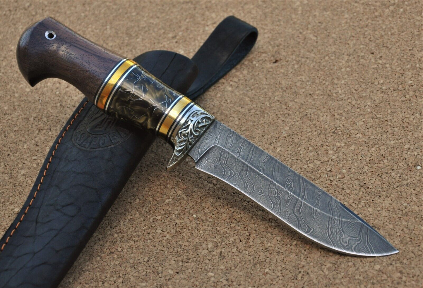 Damaszener Stahl Outdoor Jagdmesser Nazarov Knives Handarbeit