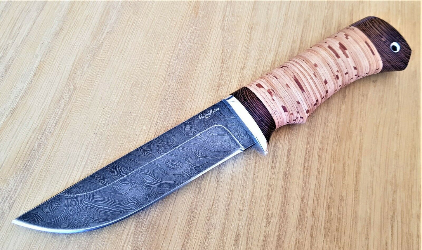 Nazarov Knives Damaszener Stahl Outdoor Jagdmesser