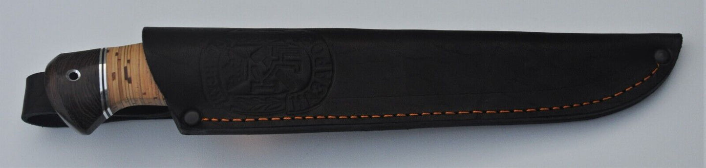 Damast Damaszener Stahl OutdoorMesser Nazarov Knives Handarbeit HRC62 Ирбис