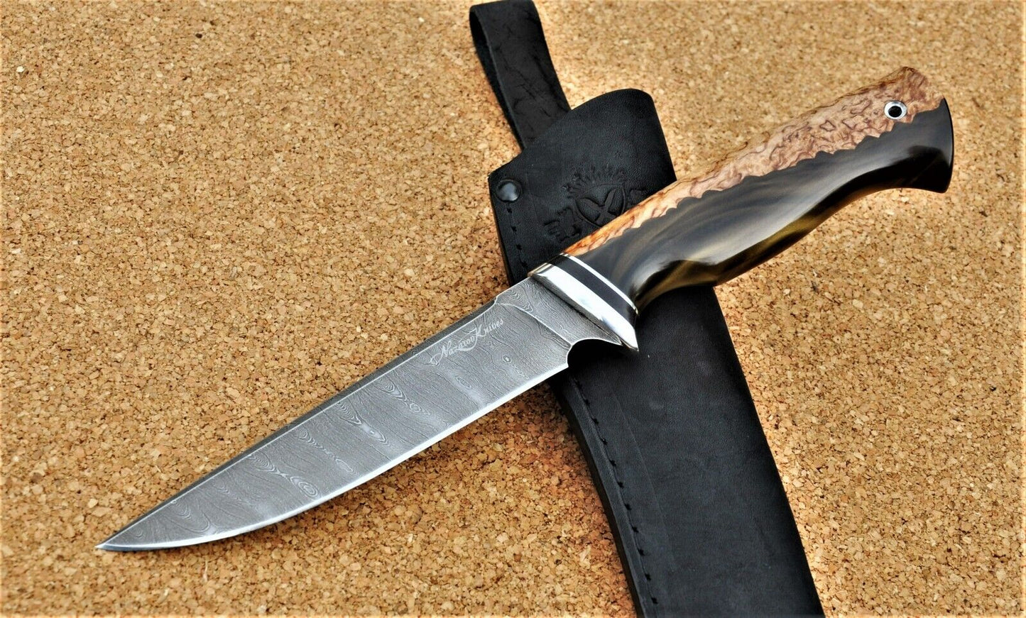 Damaszener Stahl Outdoor Damast Messer Nazarov Knives Handarbeit HRC62 Байкал