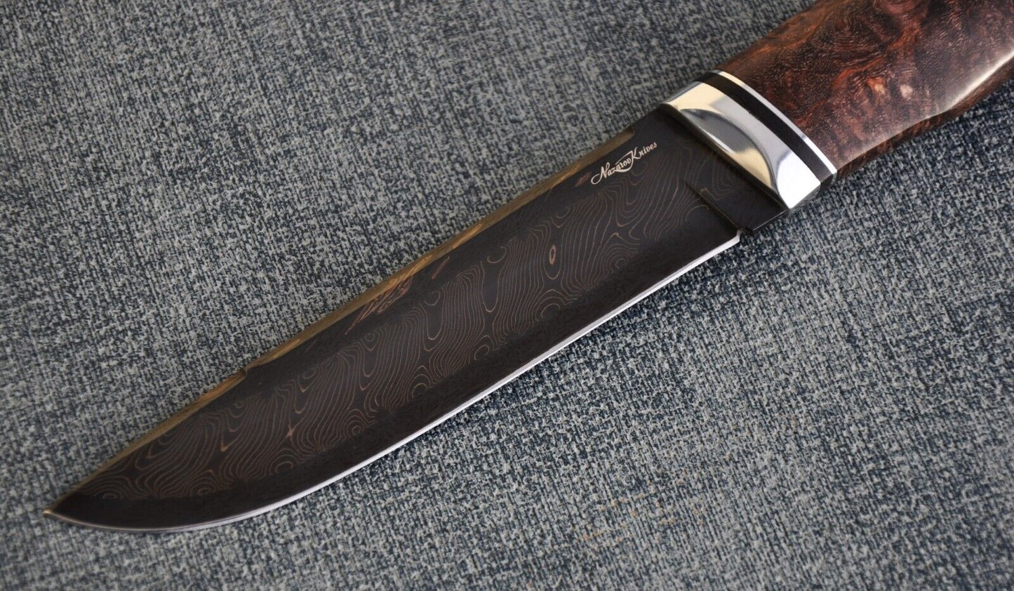 Nazarov Knives Russland Mosaik Damast Stahl Outdoor JagdMesser Handarbeit HRC62