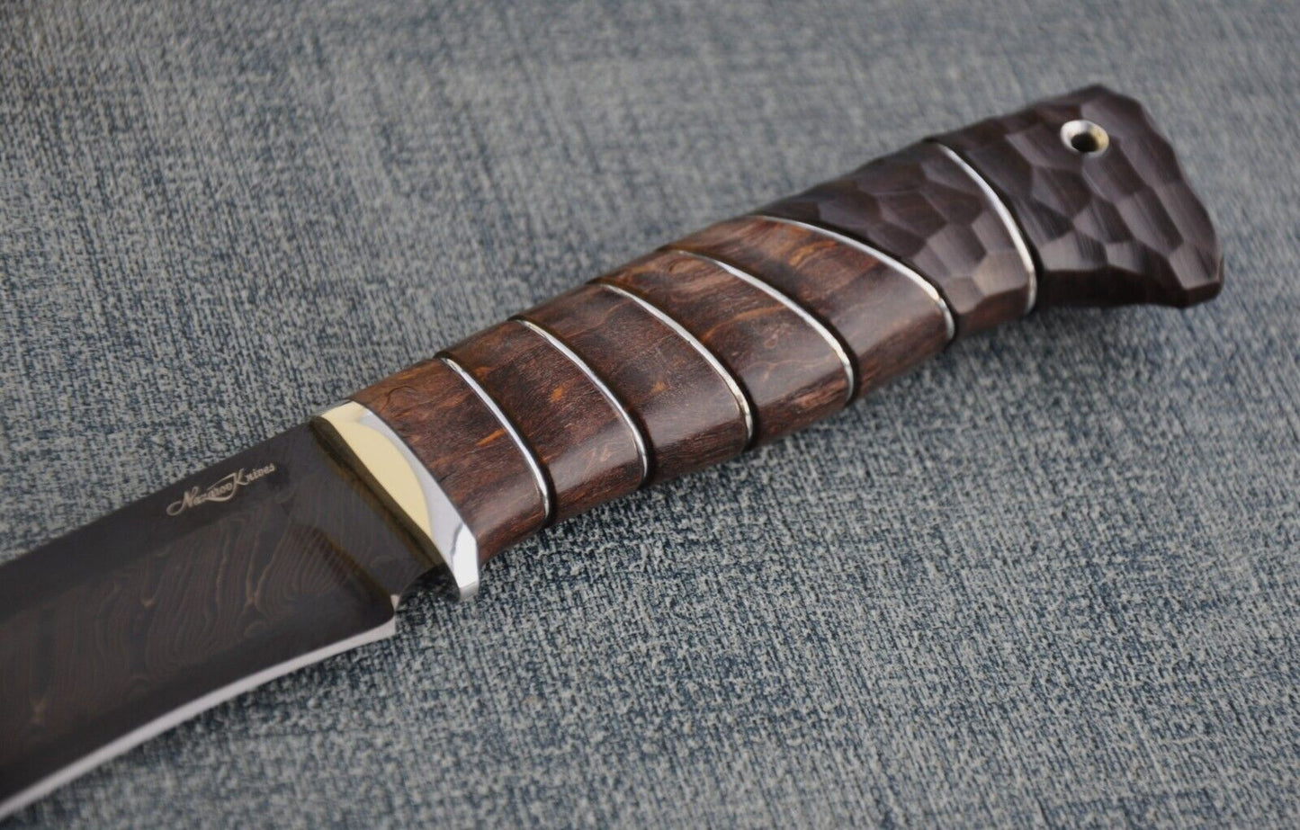 Nazarov Knives Russland Mosaik Damast Stahl Outdoor JagdMesser Handarbeit HRC62