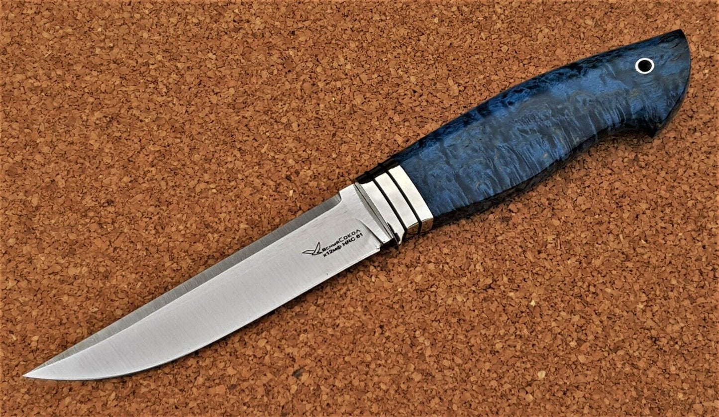 H12MF Stahl Outdoor Jagd Messer Yasniy Sokol Russland Handarbeit HRC 61 Волк