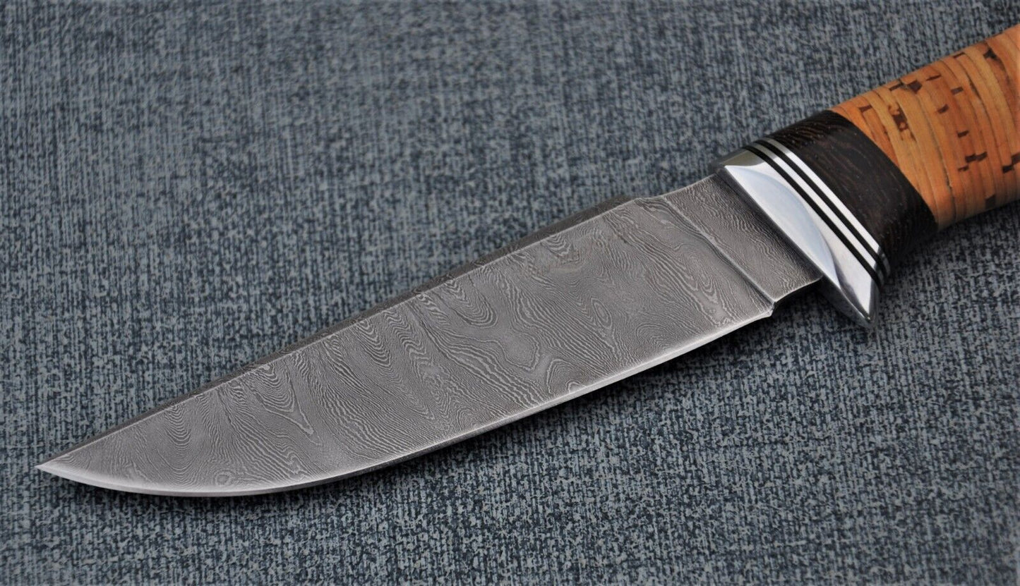 Damaszener Stahl Outdoor Jagdmesser Nazarov Knives Handarbeit
