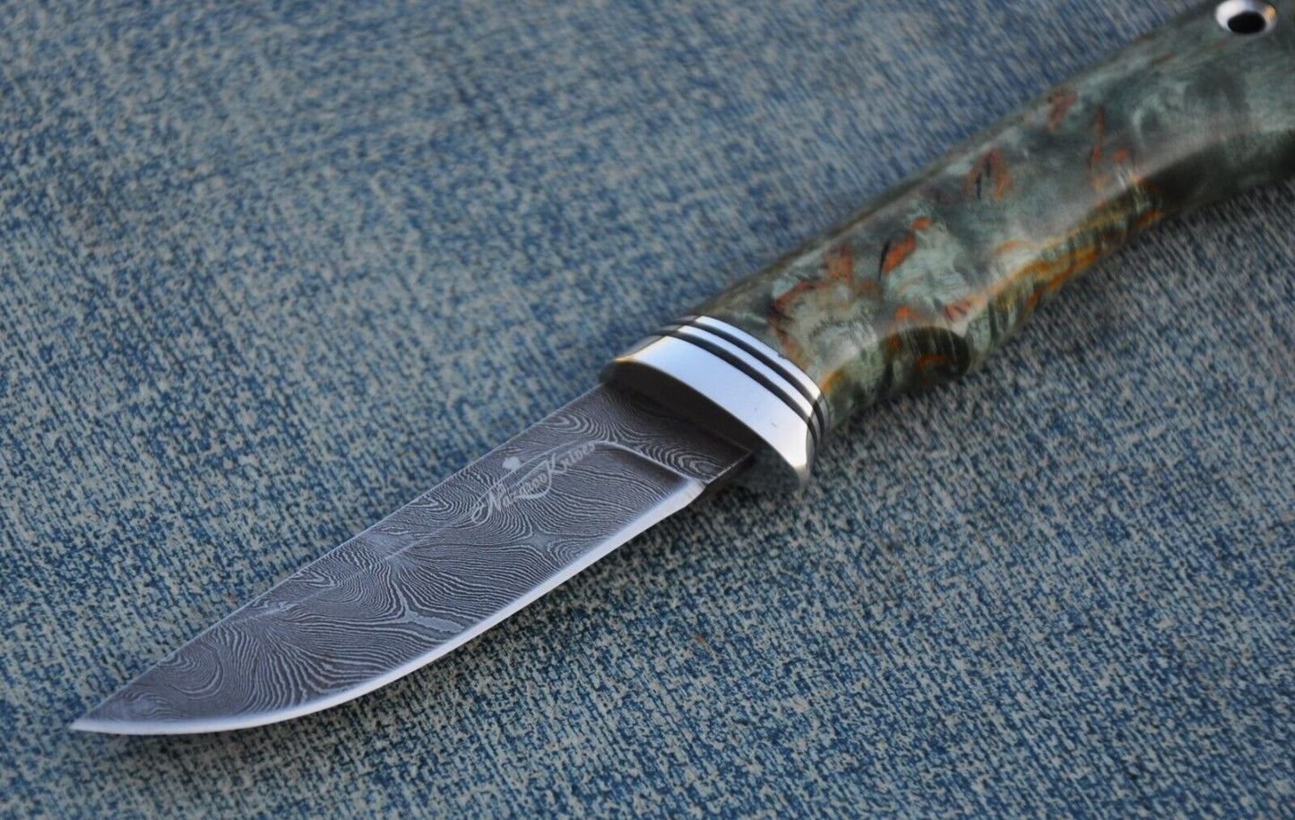 Damaszener Stahl Outdoor Damast Messer Малыш Nazarov Knives Handarbeit HRC62