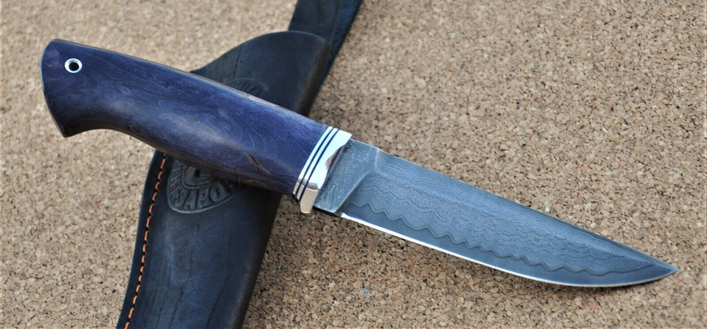 Nazarov Knives Russland San Mai DamastStahl Outdoor JagdMesser Handarbeit HRC62