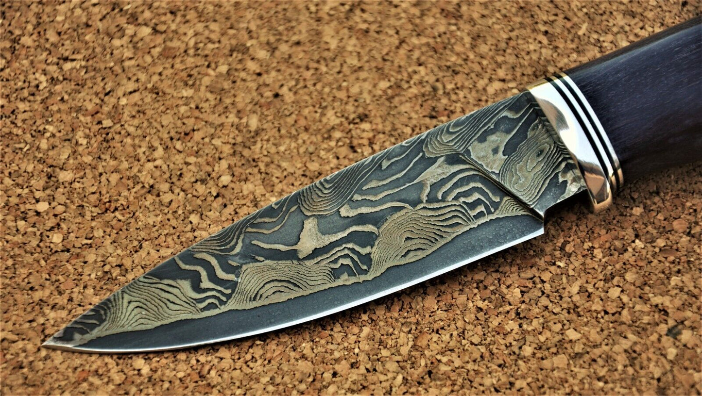 Nazarov Knives Russland Mosaik Damast Stahl Outdoor JagdMesser Handarbeit HRC62
