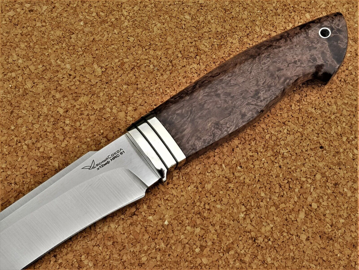 H12MF Stahl Outdoor Jagd Messer Yasniy Sokol Russland Handarbeit HRC 61 Коршун