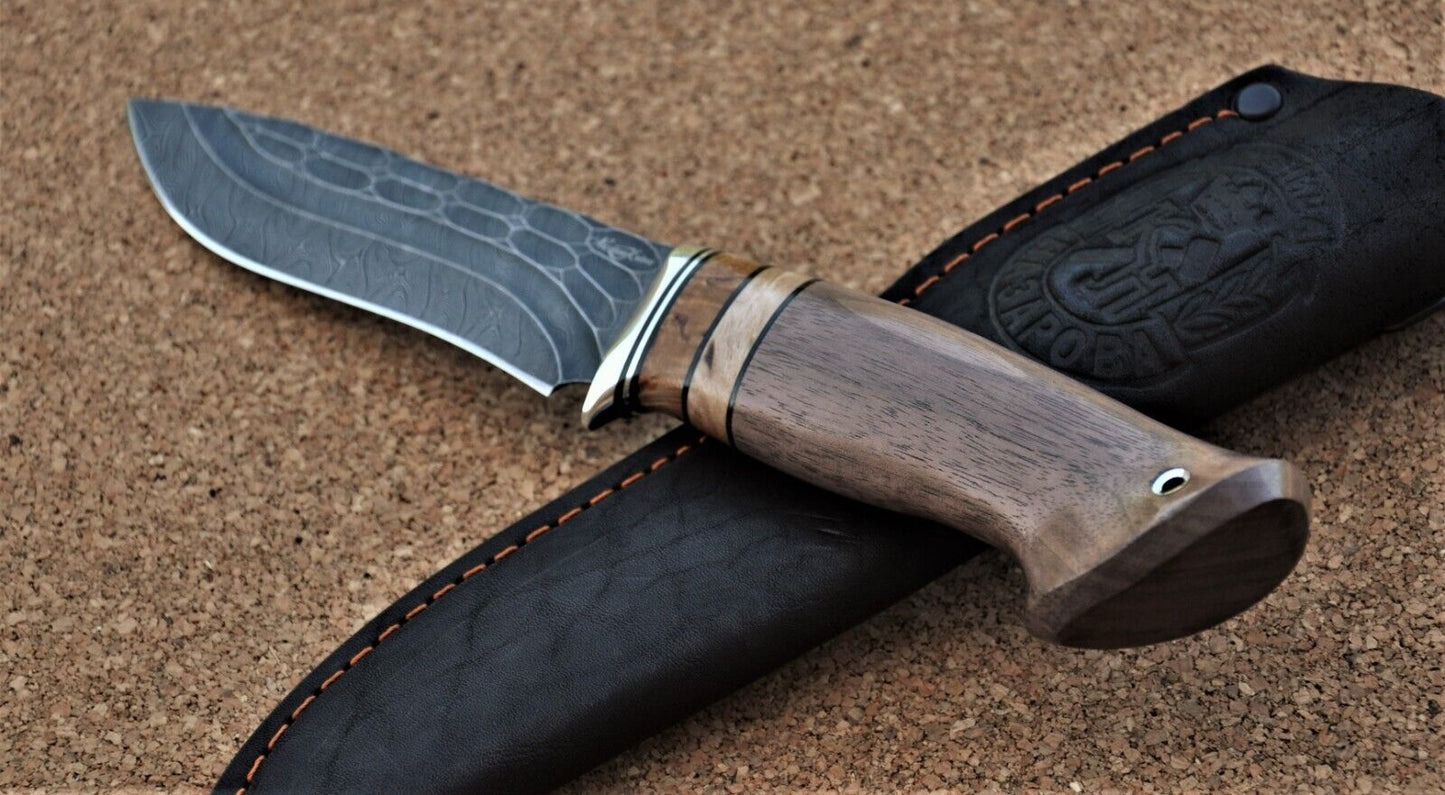 Damaszener Stahl Outdoor Jagd Damast Messer Nazarov Knives Handarbeit HRC62