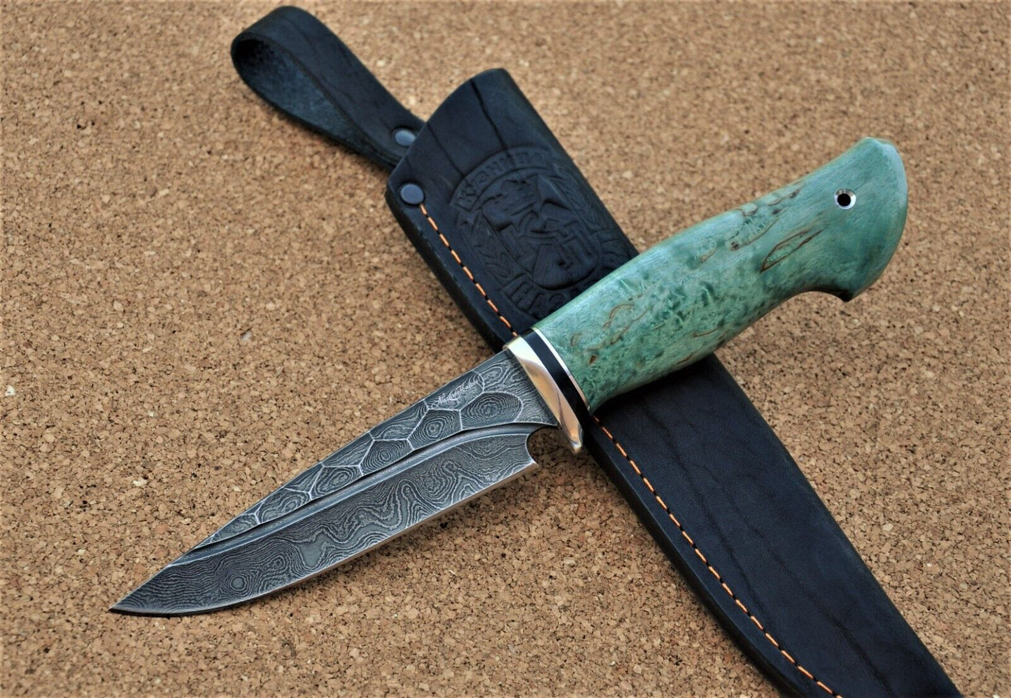 Damaszener Stahl Outdoor Jagd Damast Messer Nazarov Knives Handarbeit HRC62