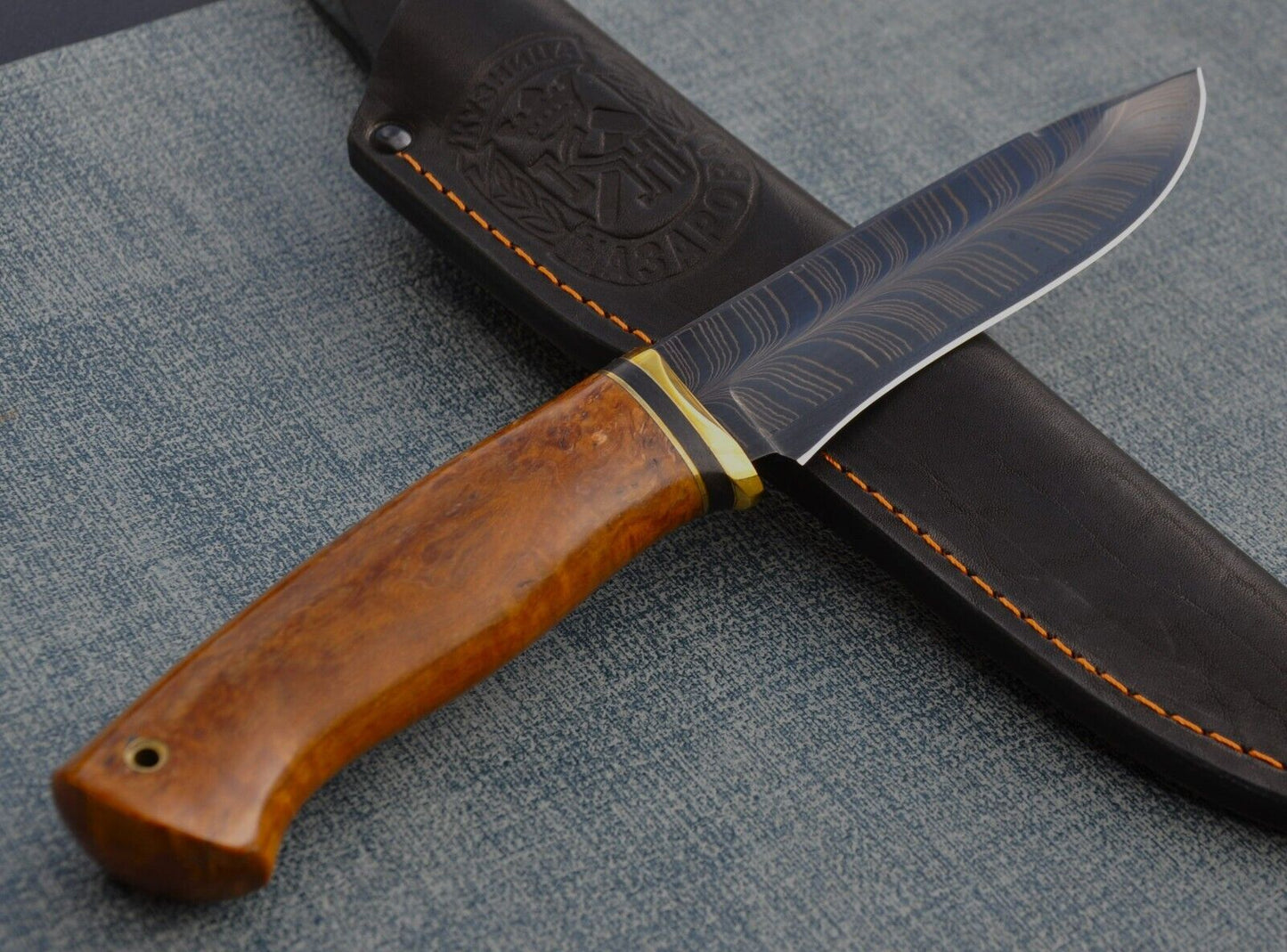 Nazarov Knives Russland Mosaik Damast Stahl OutdoorJagd Messer Handarbeit HRC62