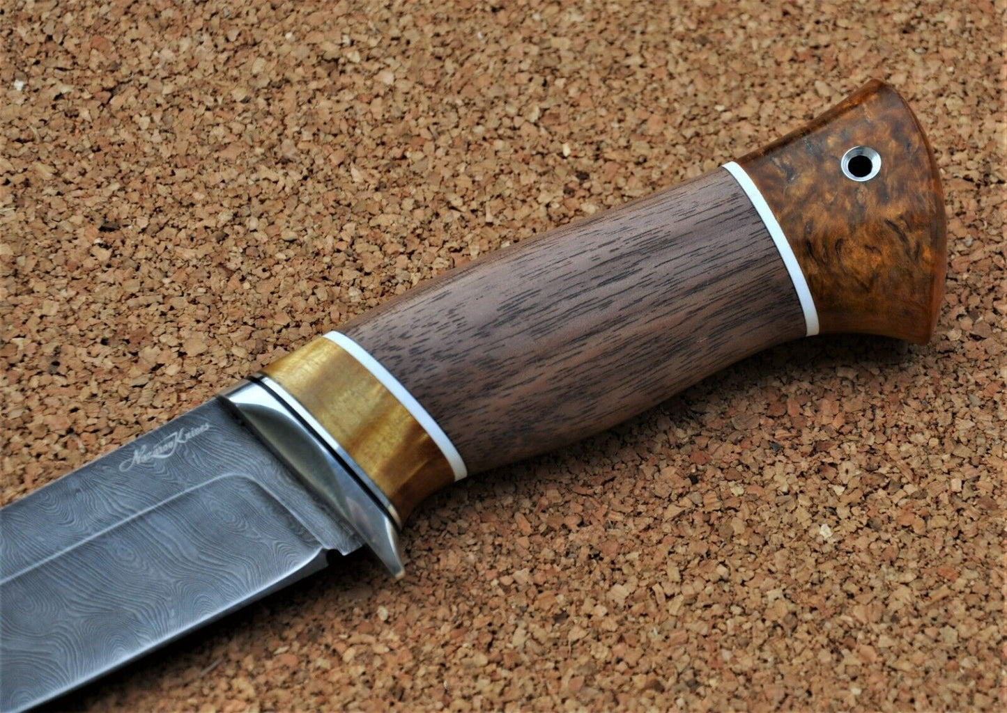 Damaszener Stahl Outdoor Jagd Damast Messer Nazarov Knives Handarbeit HRC62