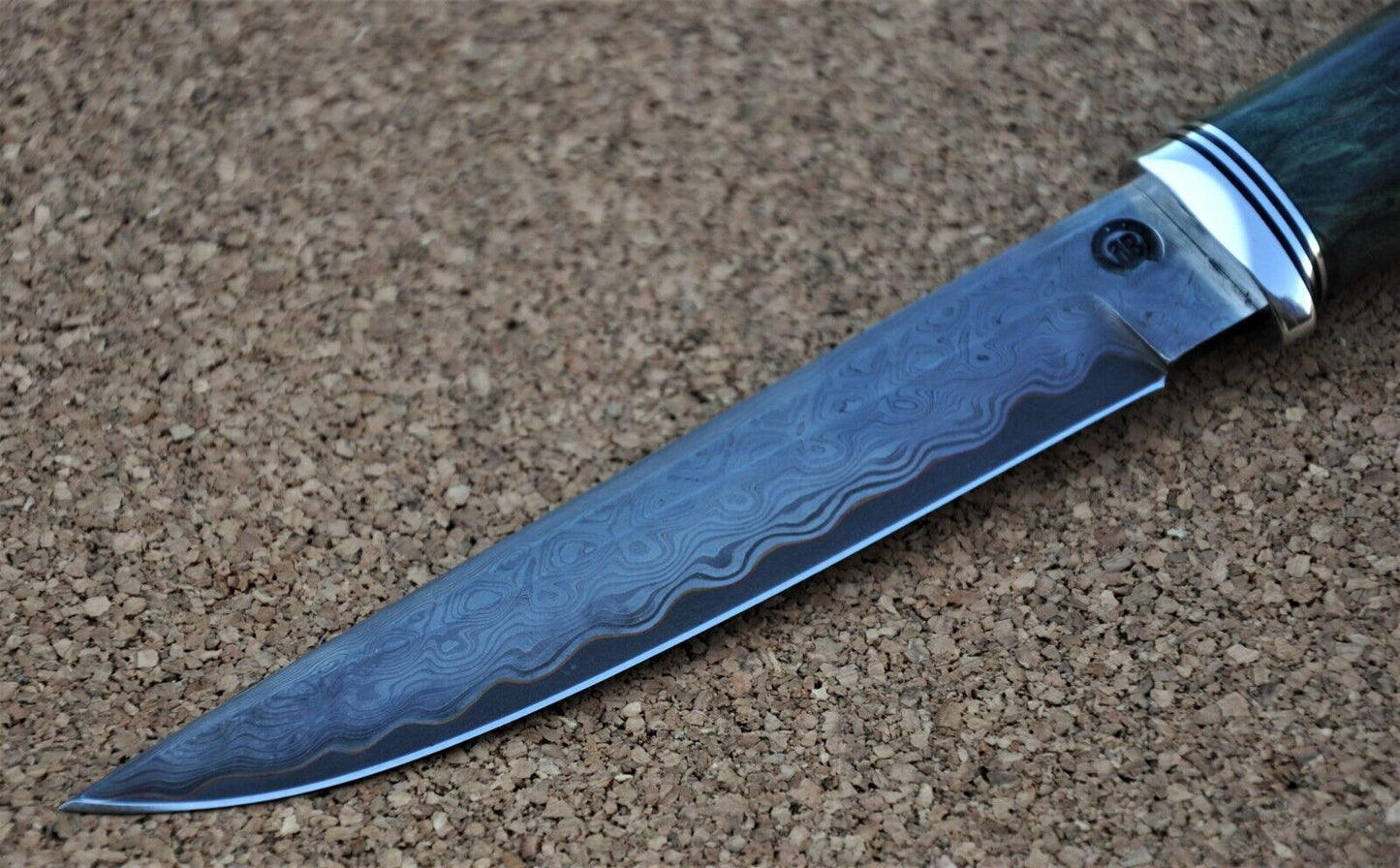 Nazarov Knives Russland Mosaik Damast Stahl Outdoor JagdMesser Handarbeit HRC62