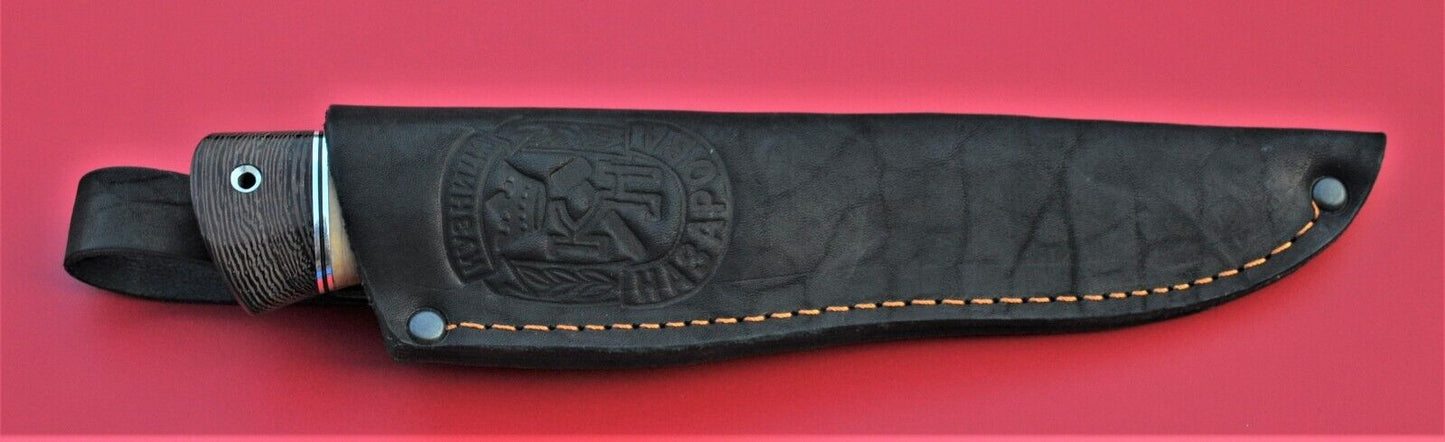 Damast Outdoor Jagd Messer Nazarov Knives Russland Handarbeit HRC62 Ласка