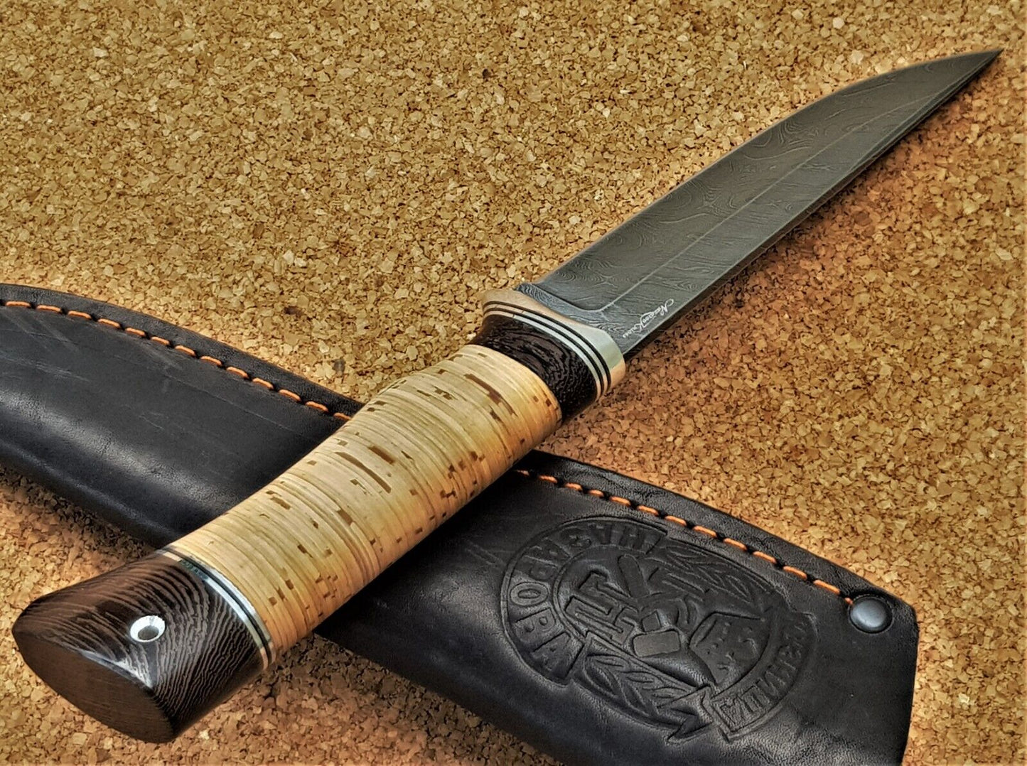Damast Outdoor Jagd Messer Nazarov Knives Russland Handarbeit HRC 62 Бизон