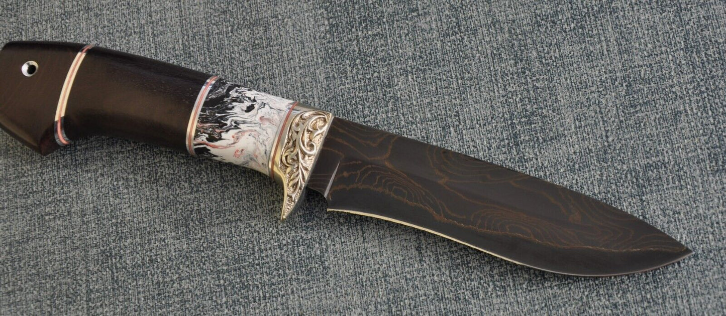 Nazarov Knives Russland laminated Damast Stahl Outdoor Messer Handarbeit HRC62