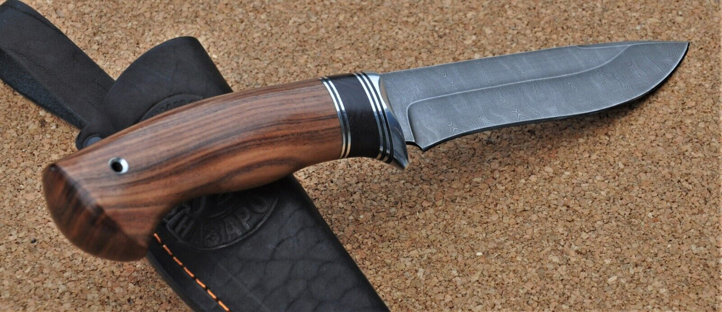 Damaszener Stahl Outdoor Jagdmesser Nazarov Knives Handarbeit
