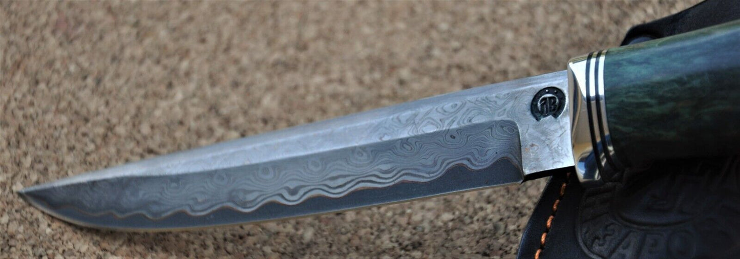 Nazarov Knives Russland Mosaik Damast Stahl Outdoor JagdMesser Handarbeit HRC62
