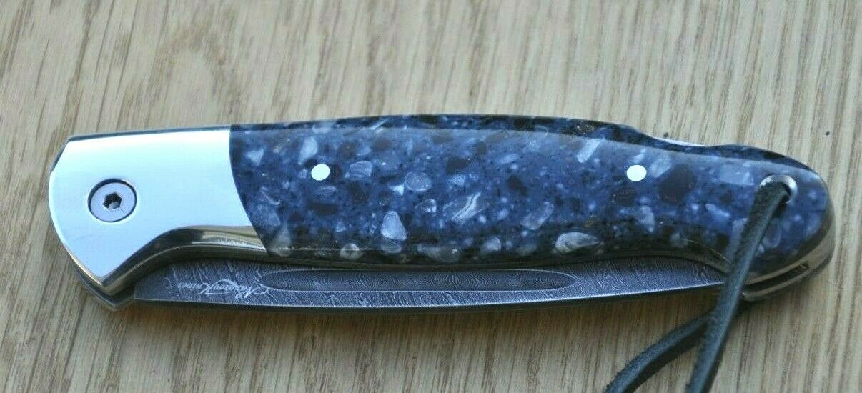 Nazarov Knives Russland Damast Stahl Outdoor Сова Klappmesser Handarbeit HRC 62