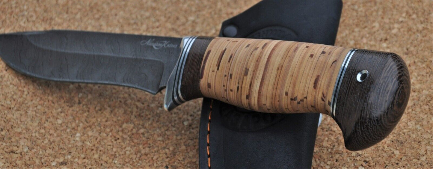 Damaszener Stahl Outdoor Jagdmesser Nazarov Knives Handarbeit
