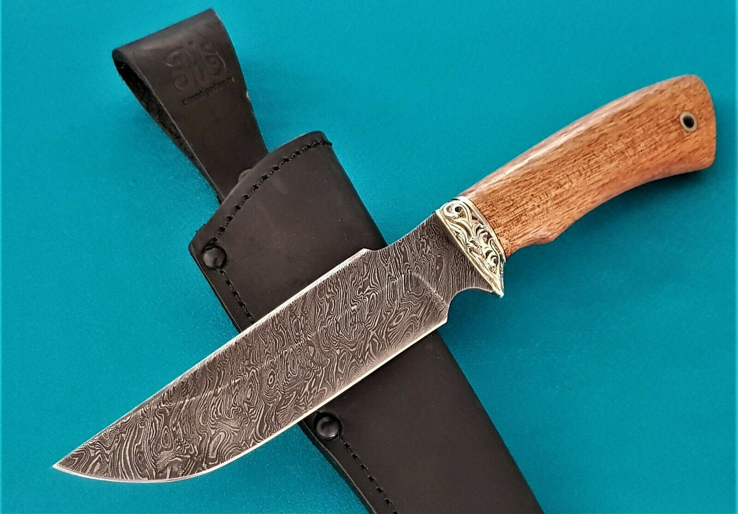 Damast Stahl Outdoor Jagd Messer HRC 62 Handarbeit A.Maruschin Russland Гарсон
