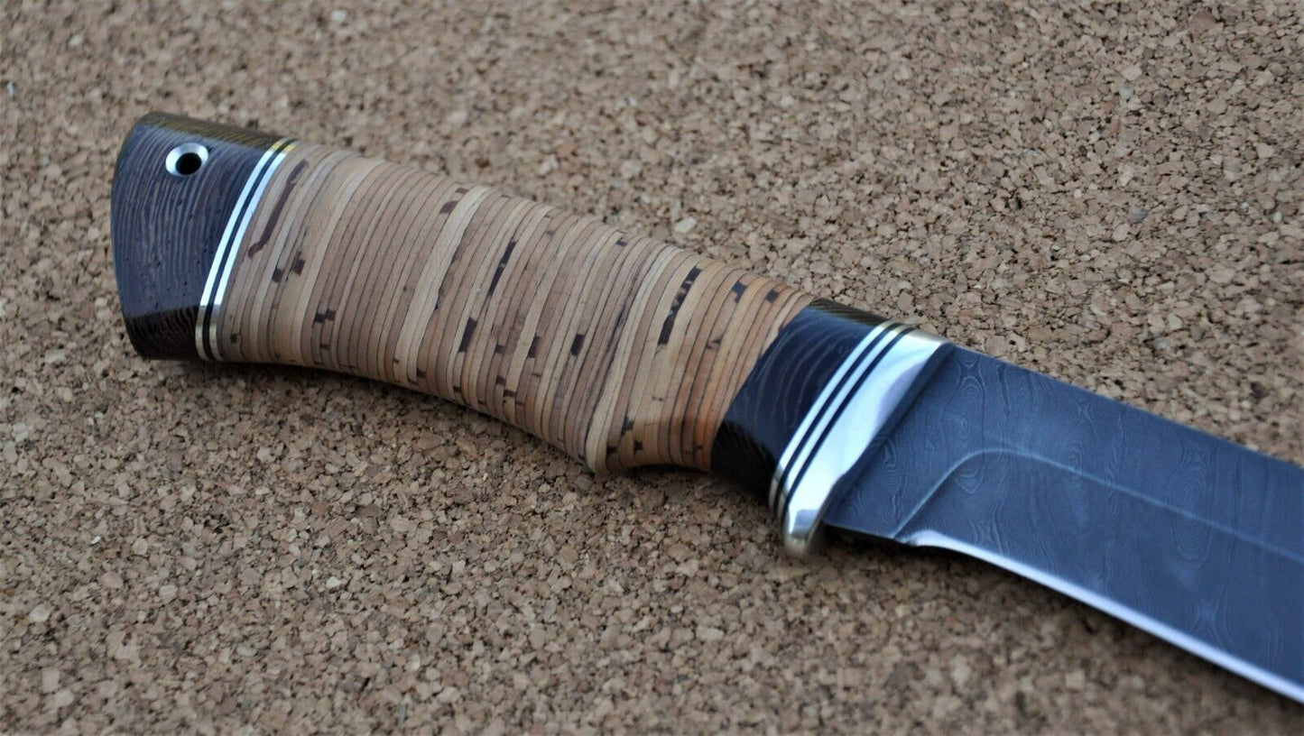 Damaszener Stahl Outdoor Jagd Messer Nazarov Knives Handarbeit HRC62 Кречет