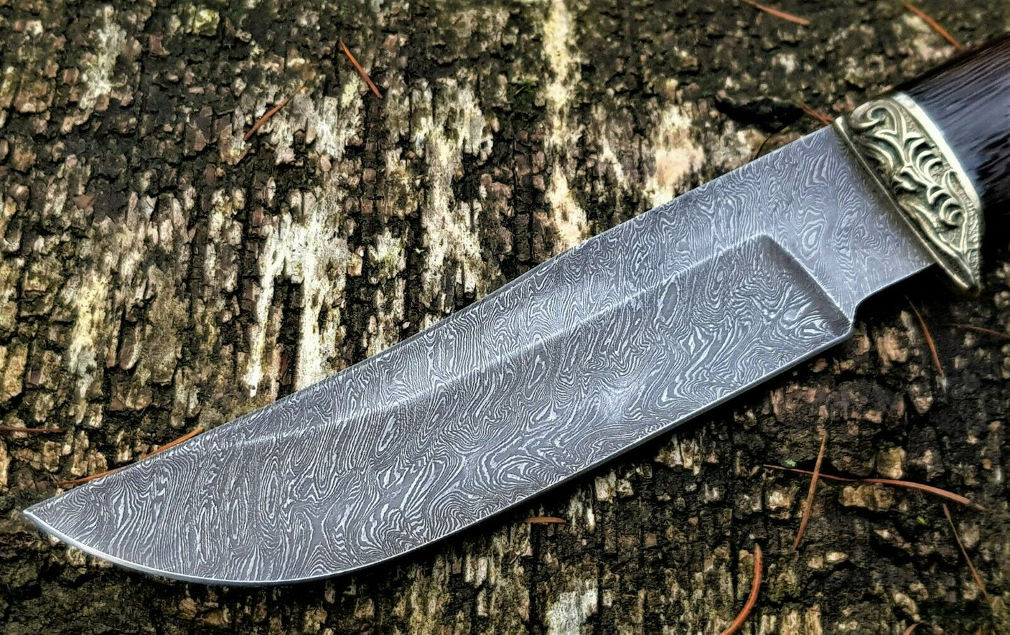A.Marushin Outdoor Jagdmesser Damaszener Stahl Handarbeit