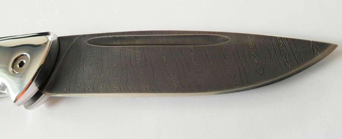 Nazarov Knives Russland Damast Stahl Outdoor Сова Klappmesser Handarbeit HRC62