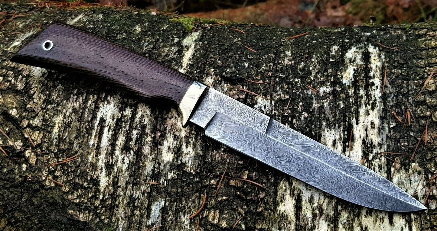 A.Marushin Outdoor Jagdmesser Damaszener Stahl Handarbeit